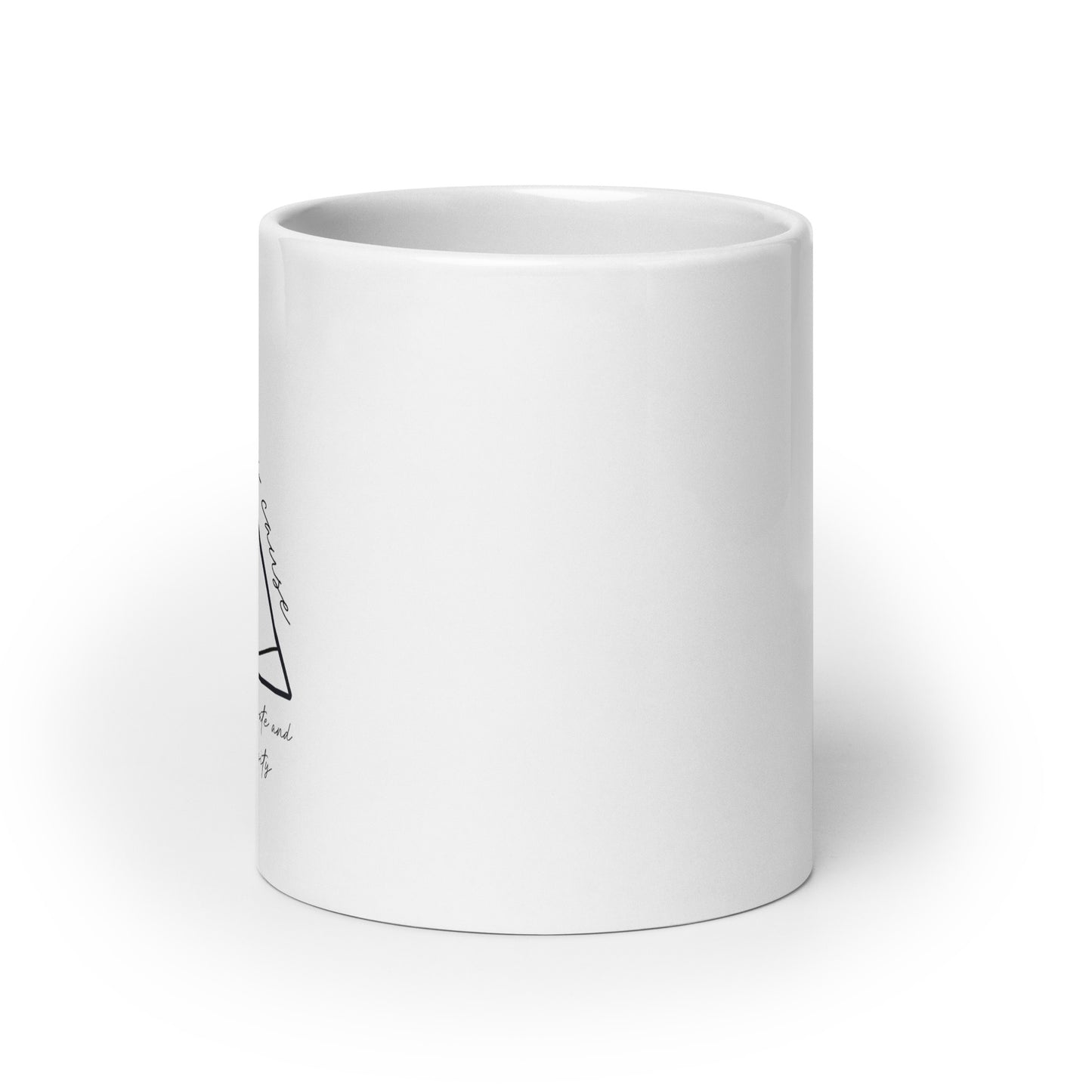 The Randall Series Warning White Glossy Mug
