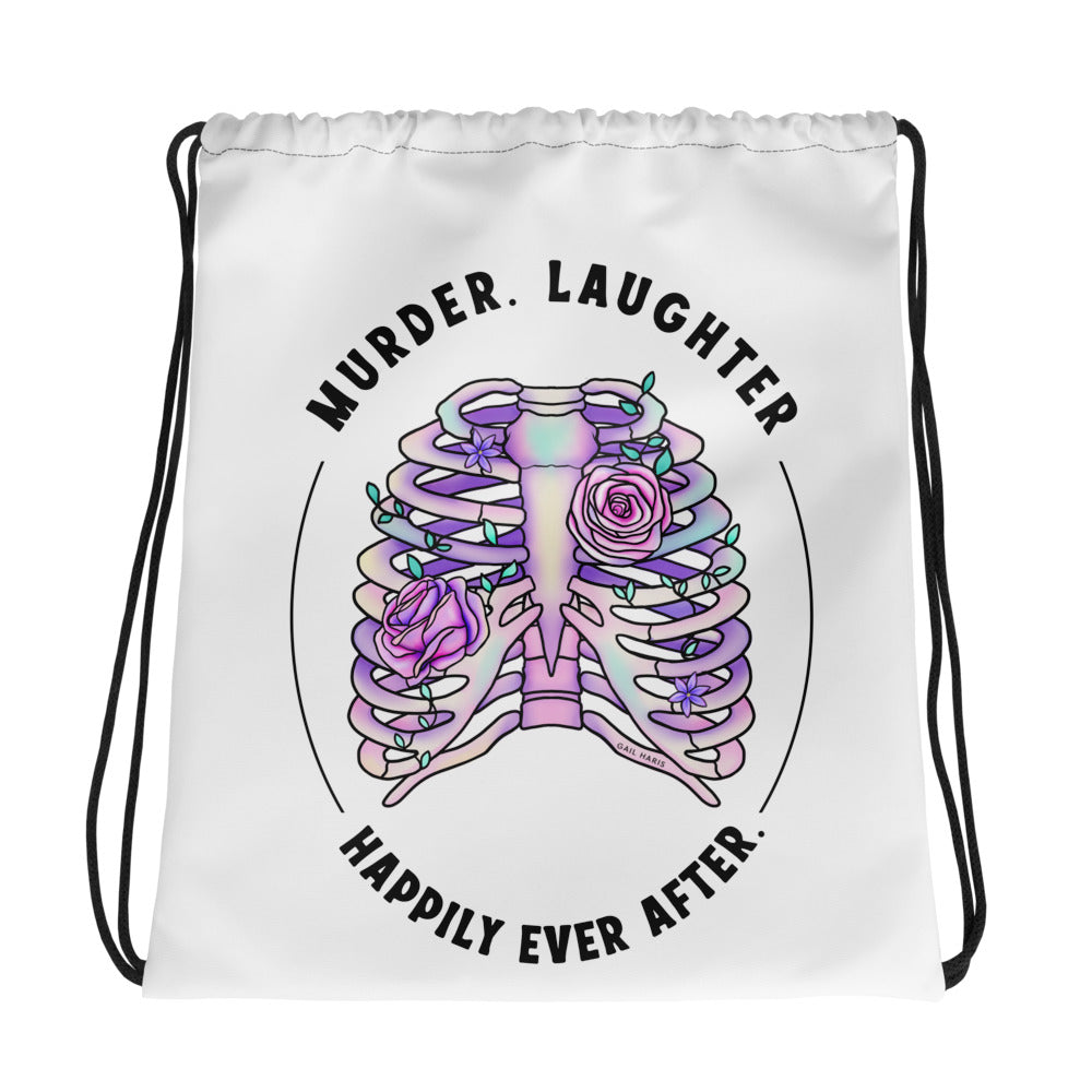 Gail Haris Tagline Ribcage Drawstring bag