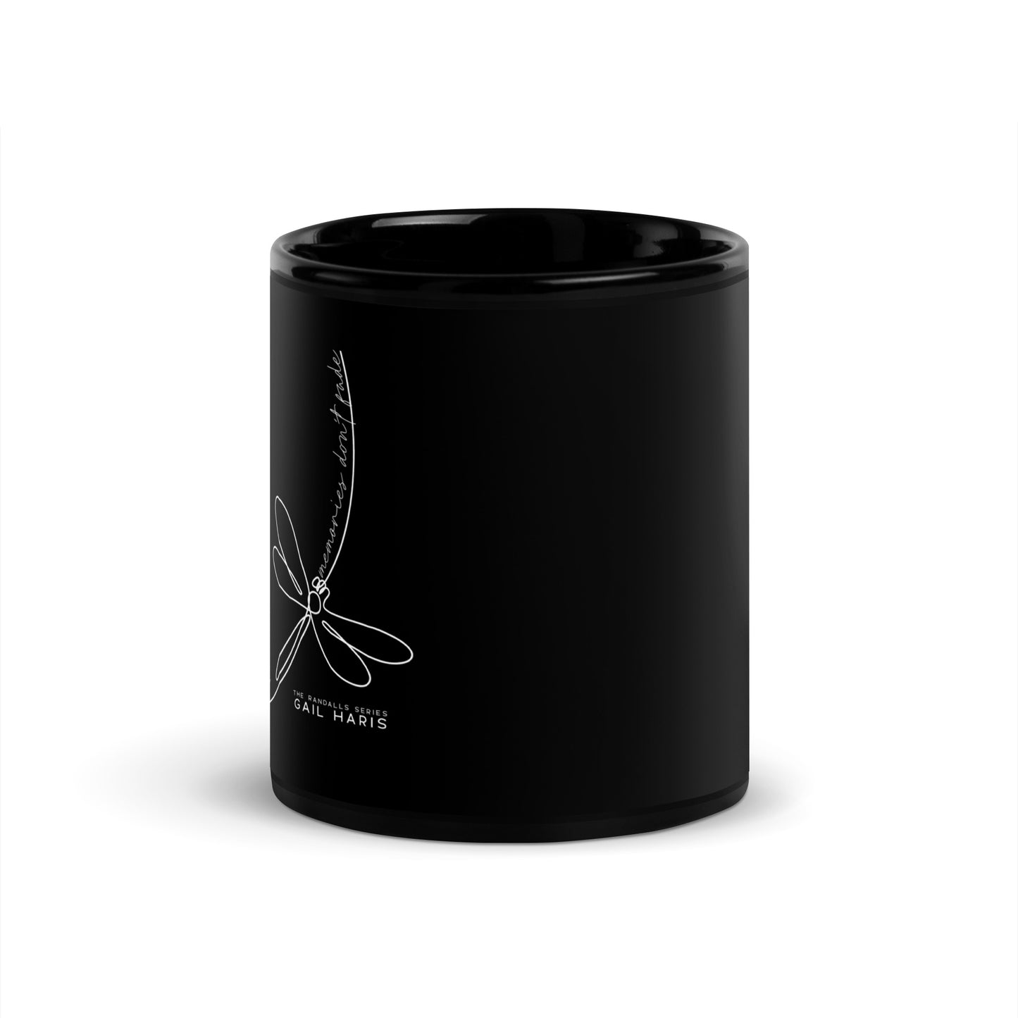 The Randall Series Dragonfly Black Glossy Mug