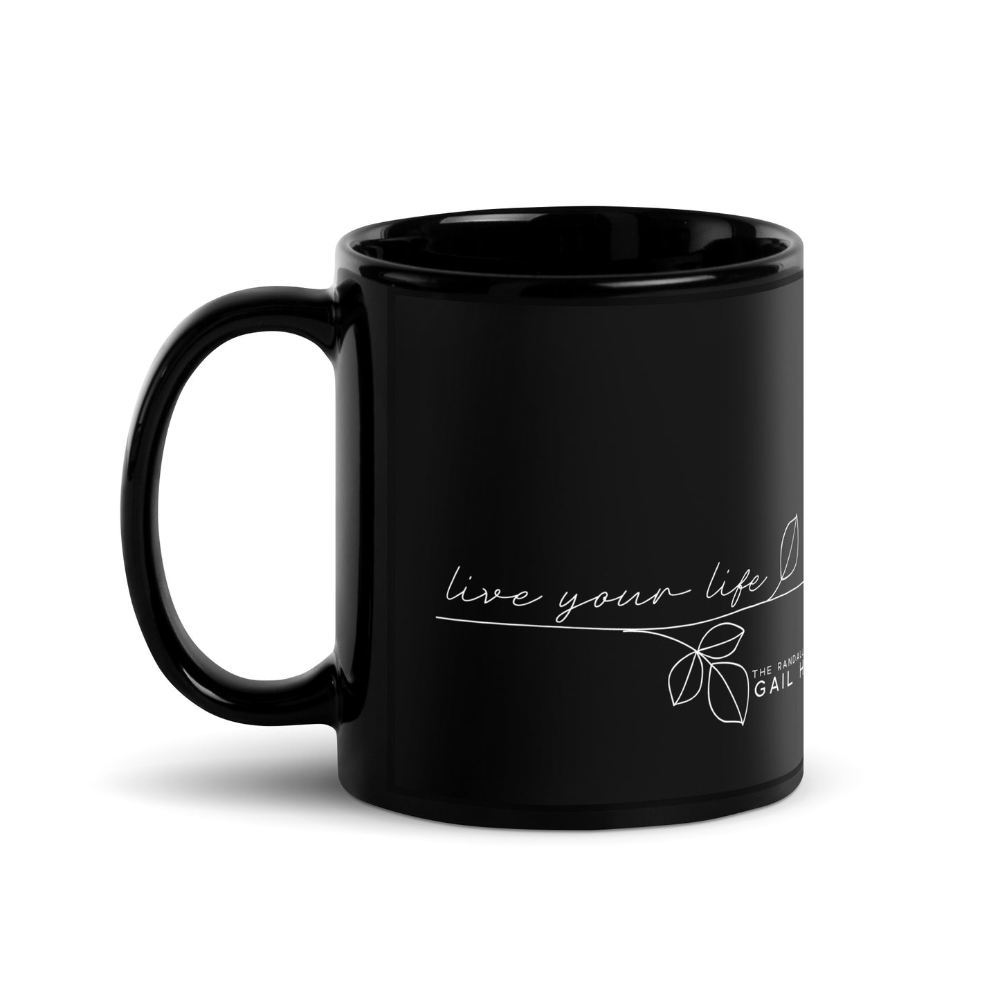 The Randall Series Rose Black Glossy Mug