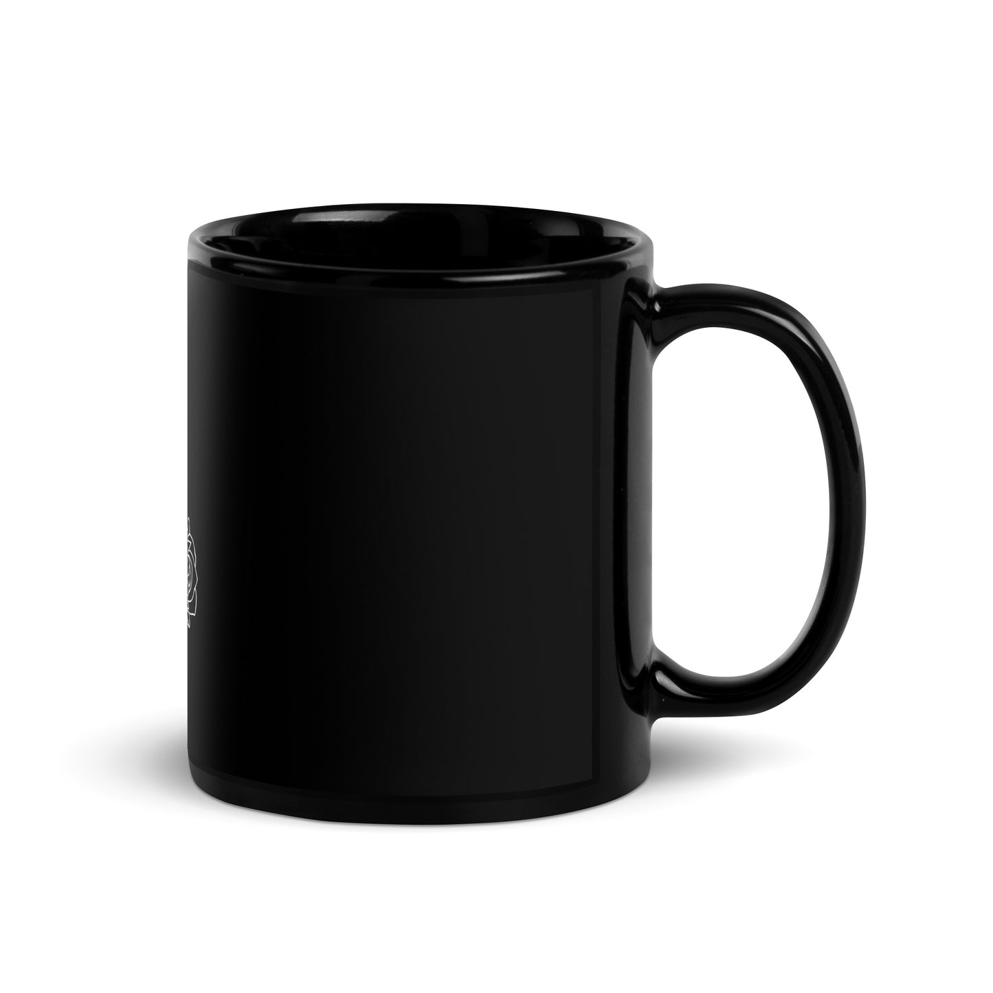 The Randall Series Rose Black Glossy Mug