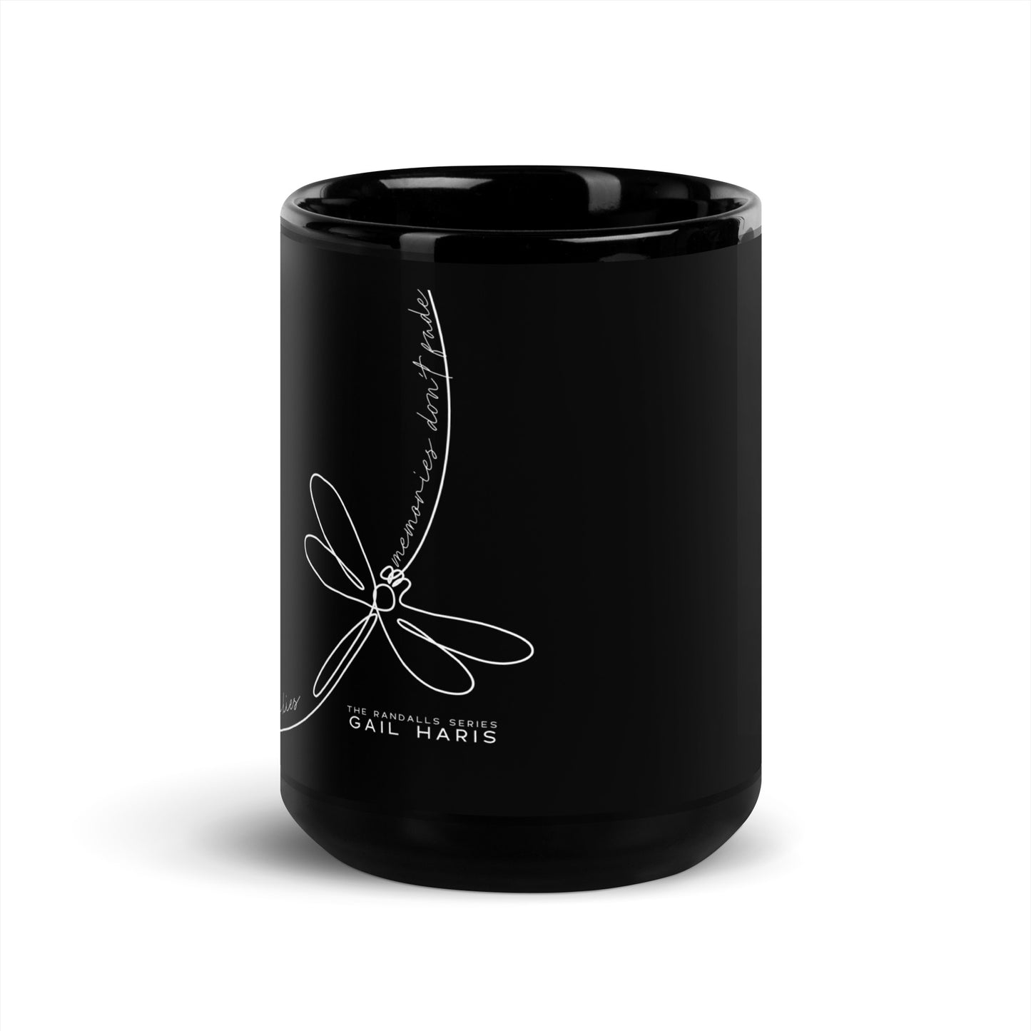 The Randall Series Dragonfly Black Glossy Mug