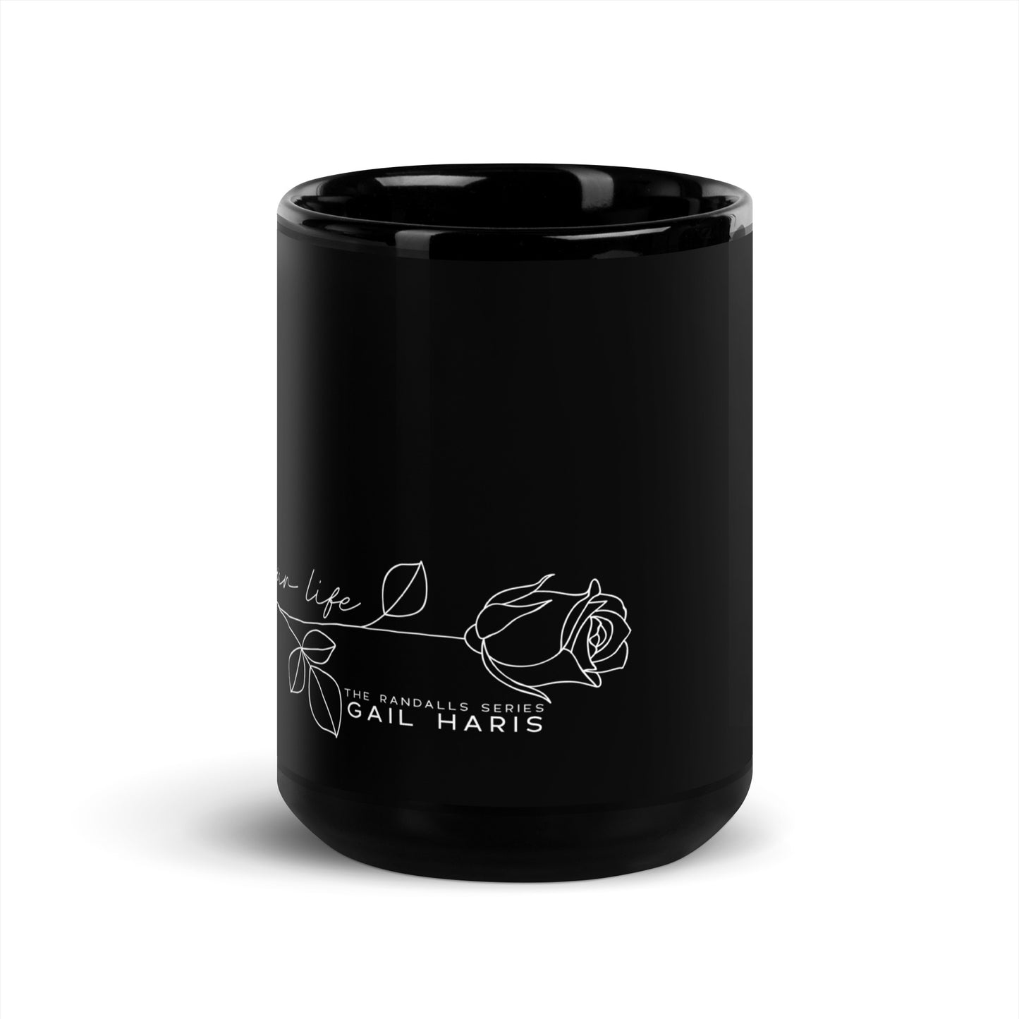 The Randall Series Rose Black Glossy Mug