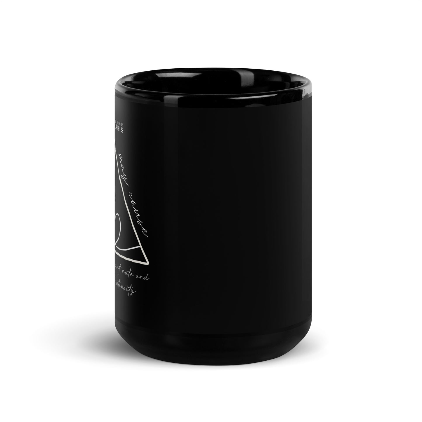 The Randall Series Warning Black Glossy Mug