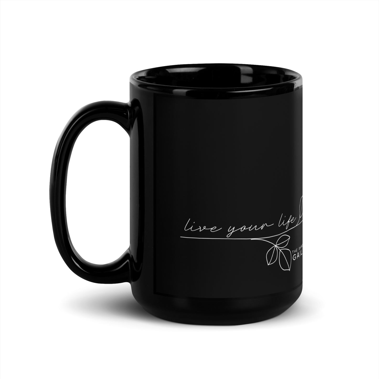 The Randall Series Rose Black Glossy Mug