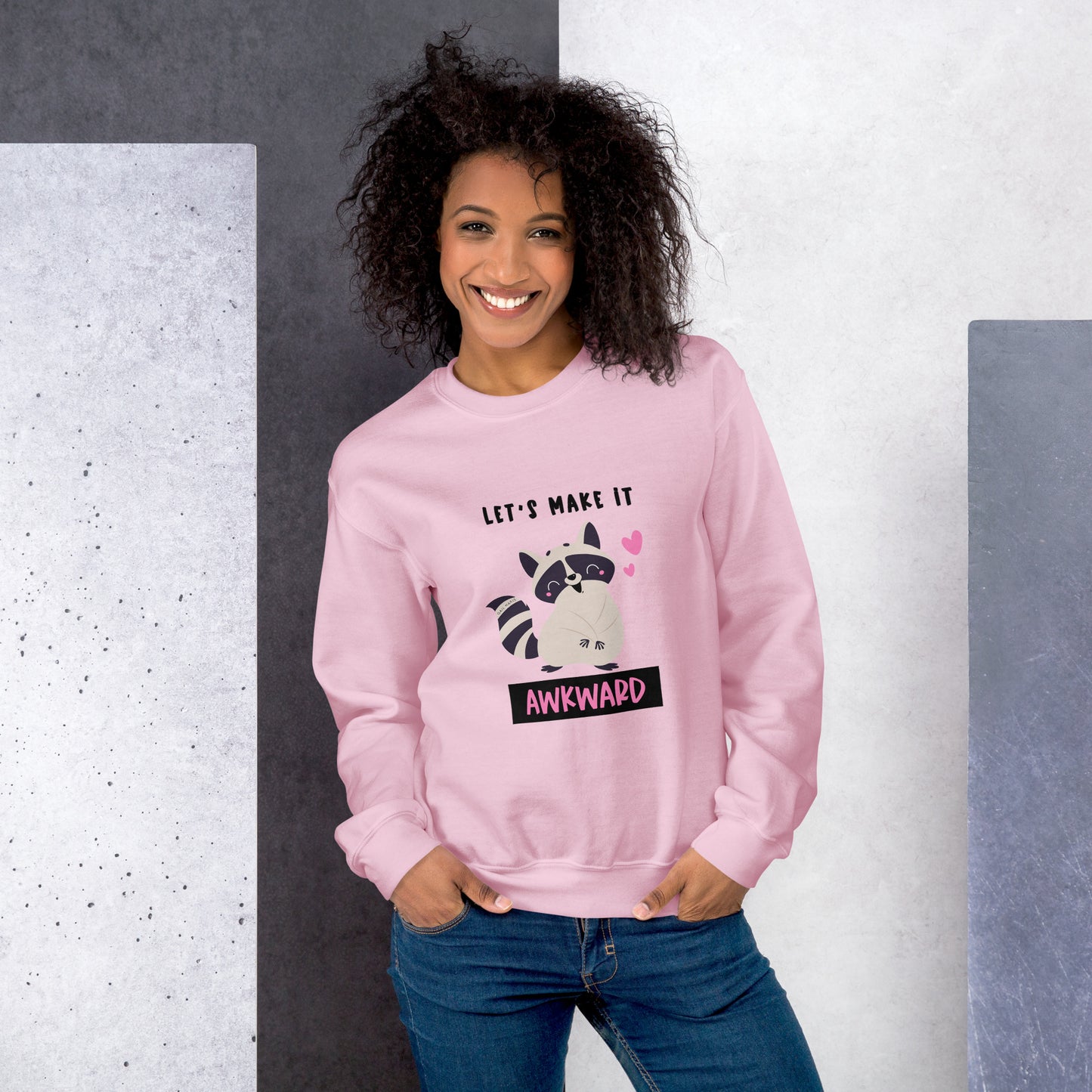 Raccoon Let's Make It Awkward Unisex Sweatshirt