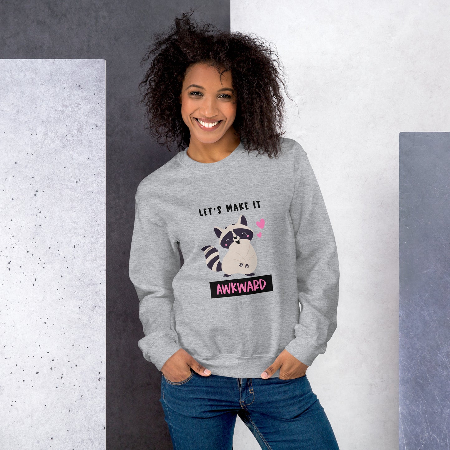 Raccoon Let's Make It Awkward Unisex Sweatshirt