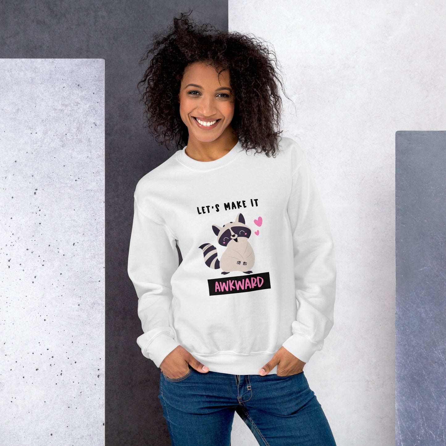 Raccoon Let's Make It Awkward Unisex Sweatshirt