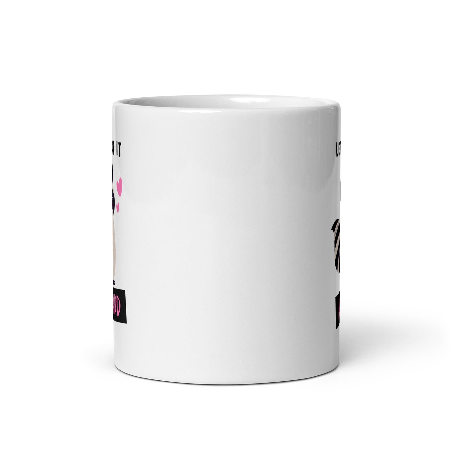 Raccoon Awkward Gail Haris White glossy mug