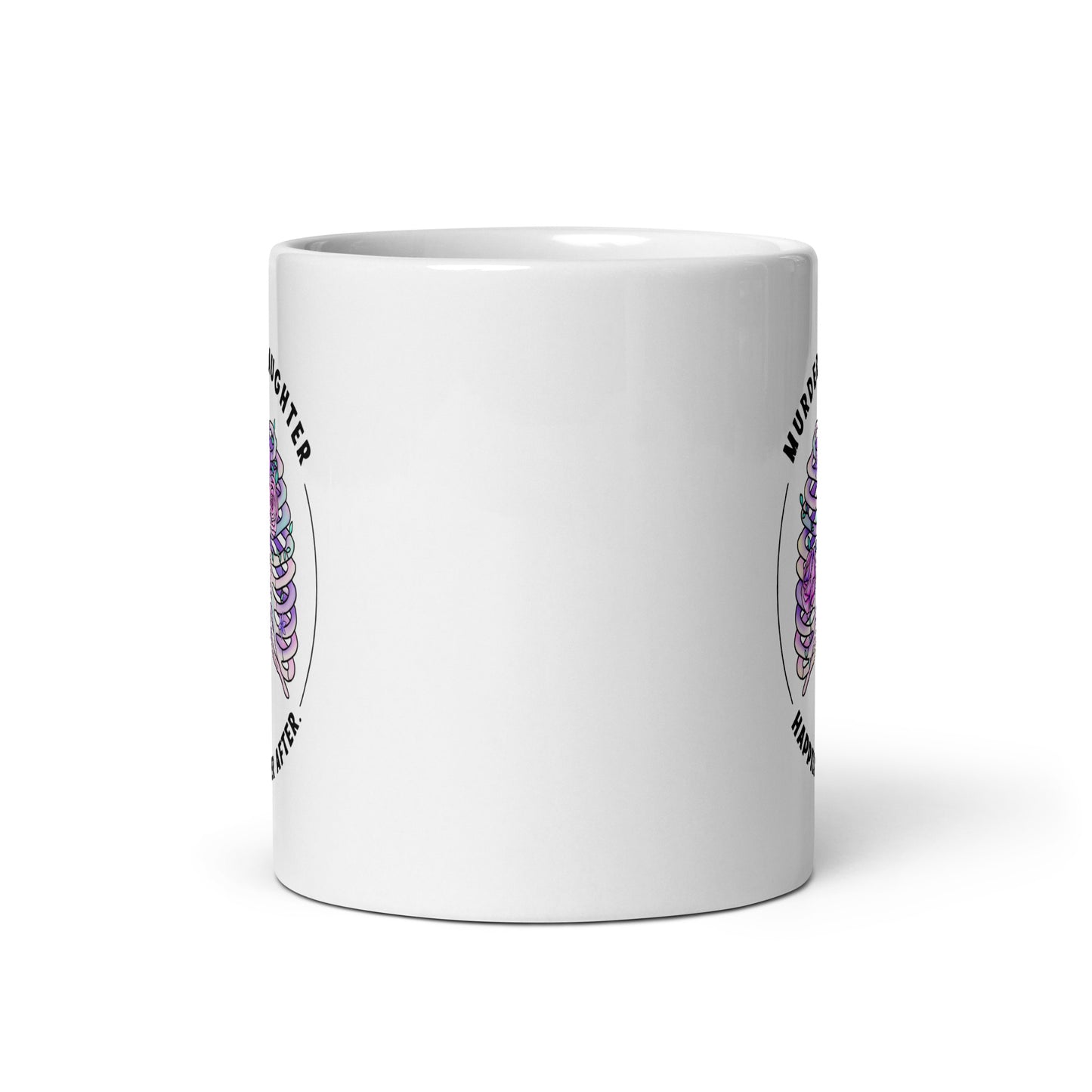 Gail Tagline Ribcage White glossy mug