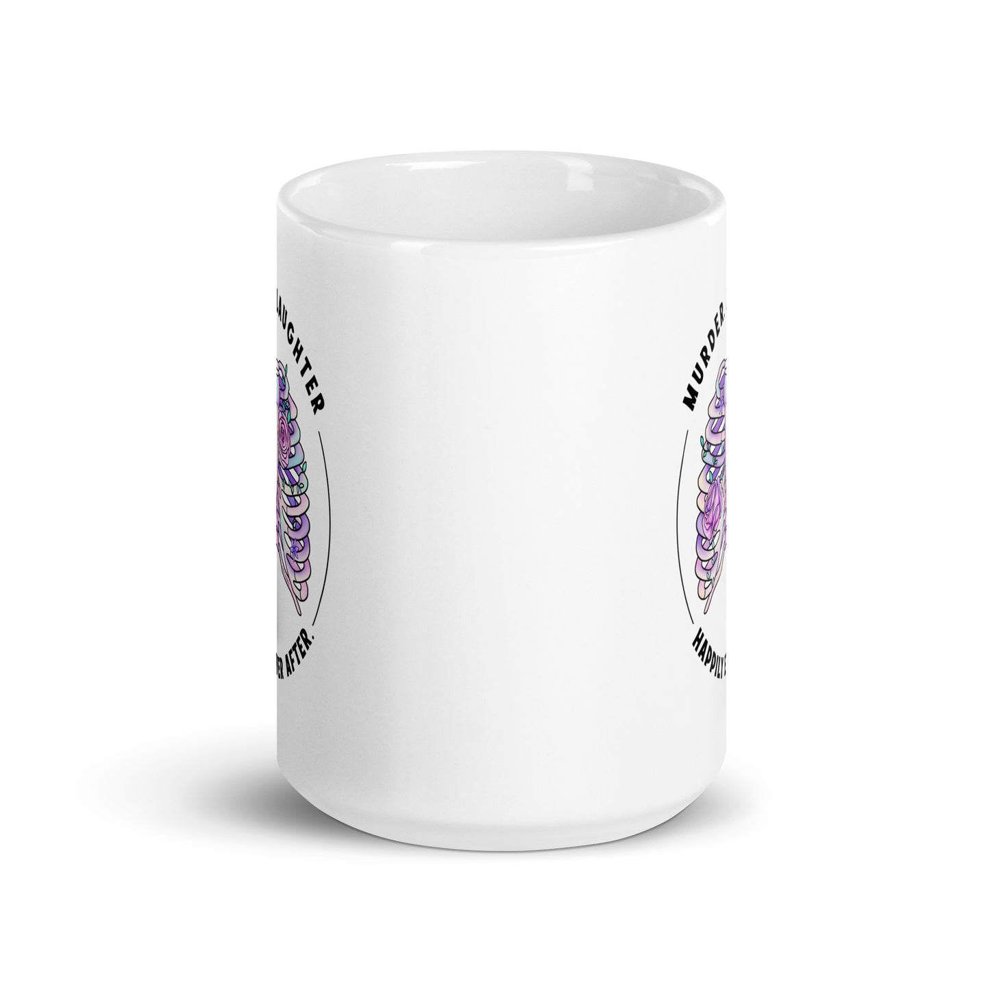 Gail Tagline Ribcage White glossy mug