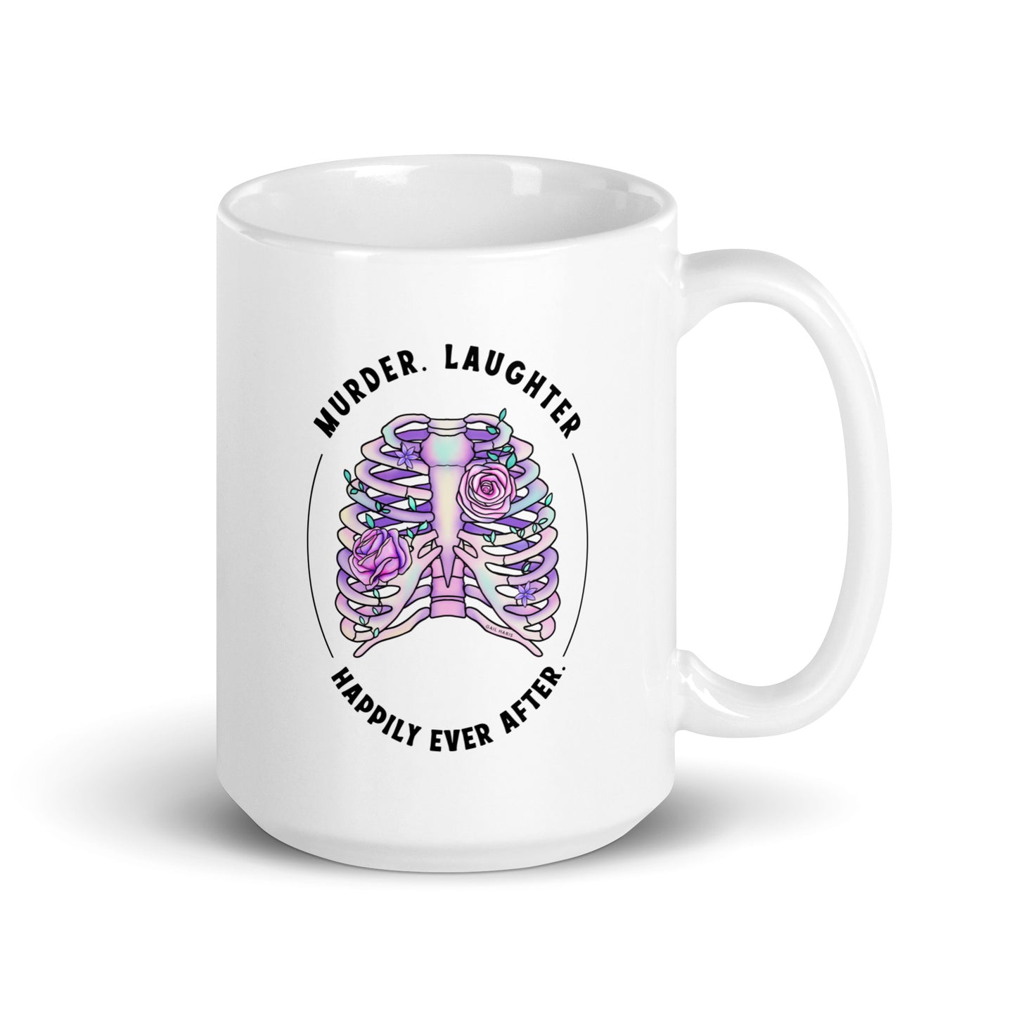 Gail Tagline Ribcage White glossy mug