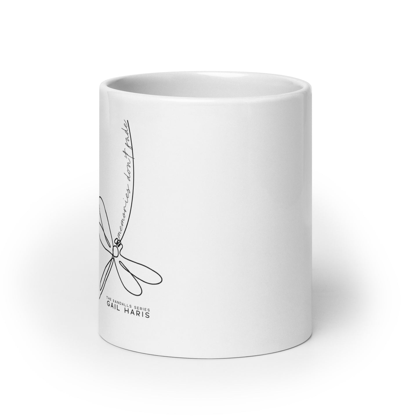 The Randall Series Dragonfly White glossy mug