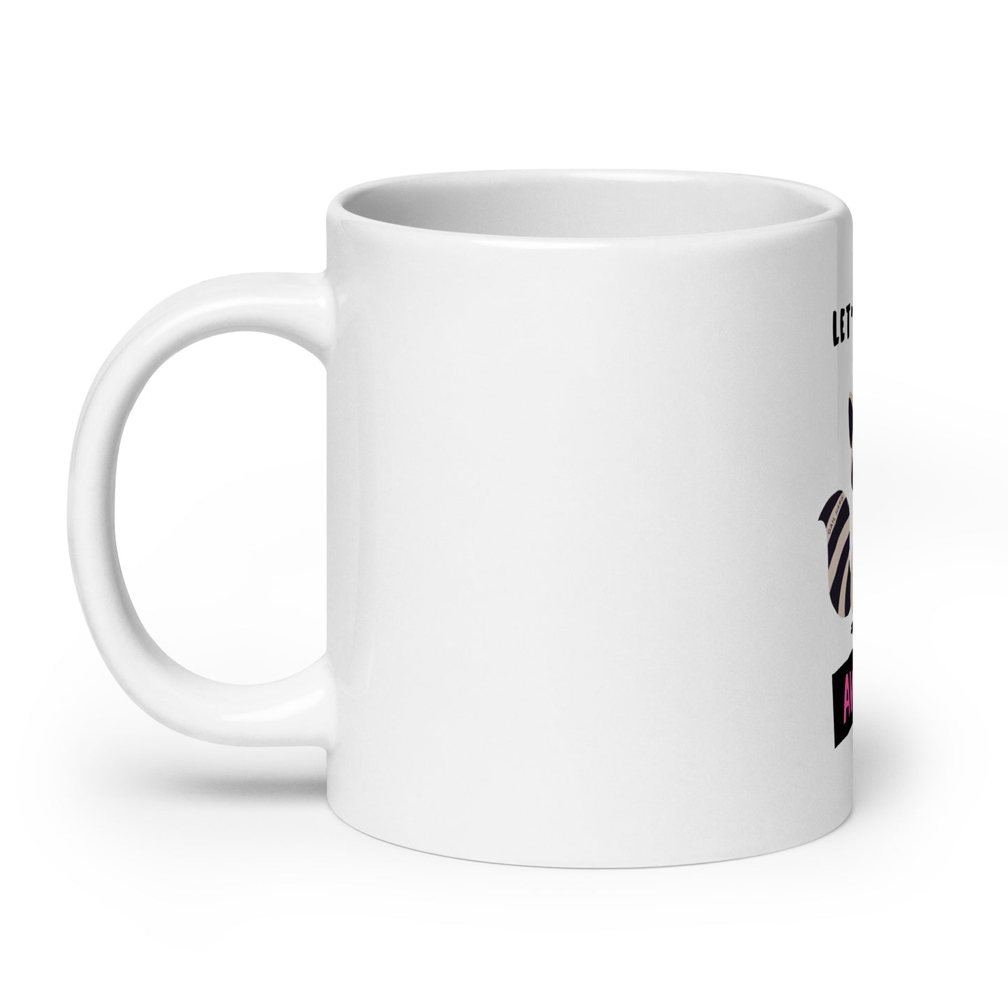 Raccoon Awkward Gail Haris White glossy mug