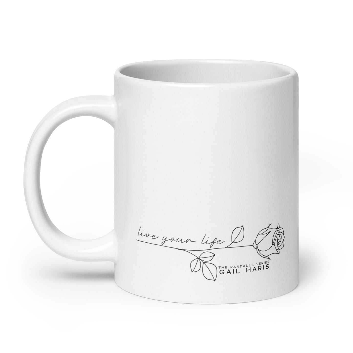 The Randall Series Rose White glossy mug