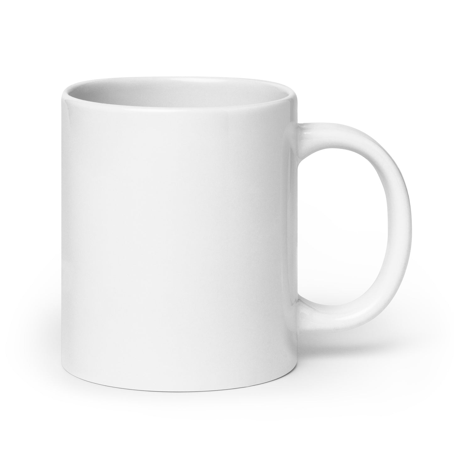 The Randall Series Warning White Glossy Mug